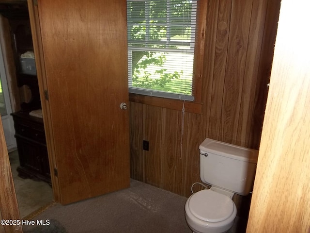 4271 Caratoke Hwy, Barco, NC 27917 - bathroom featuring toilet and wooden walls
