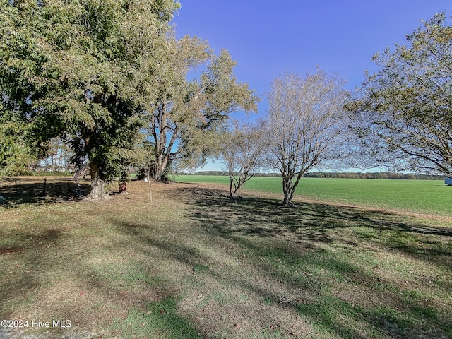 view of yard featuring a rural view