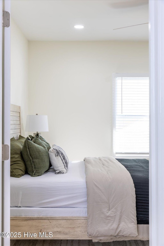 bedroom featuring hardwood / wood-style floors