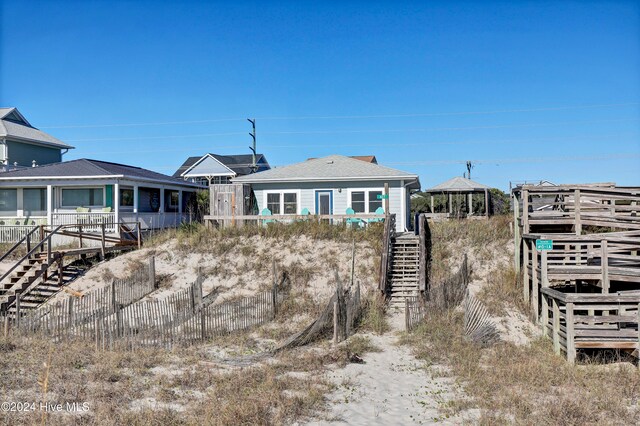 exterior space with a gazebo