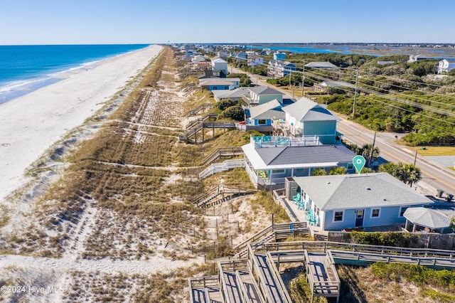 427 N Anderson Blvd, Topsail Beach, NC 28445 - aerial view of waterfront with a beach