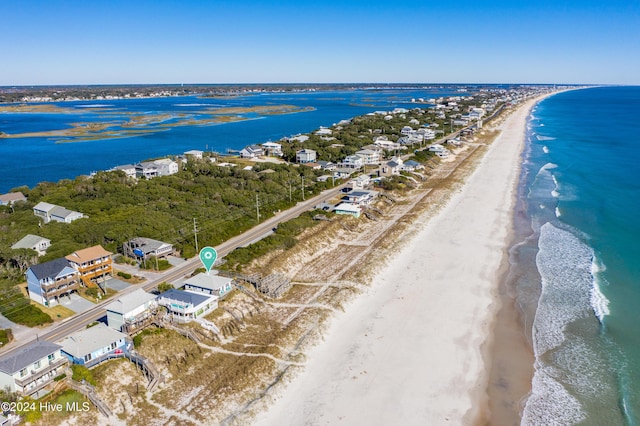 427 N Anderson Blvd, Topsail Beach, NC 28445 - aerial view of waterfront with a beach