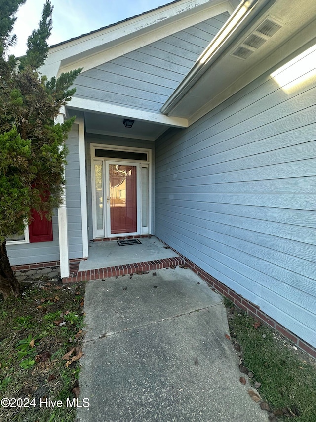 view of doorway to property