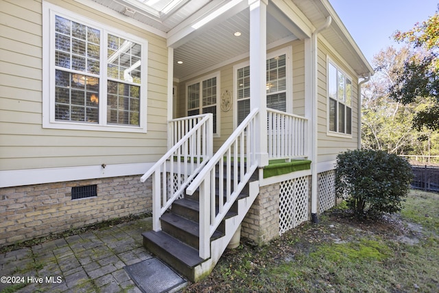 view of doorway to property