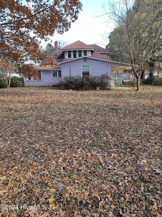 view of back of property