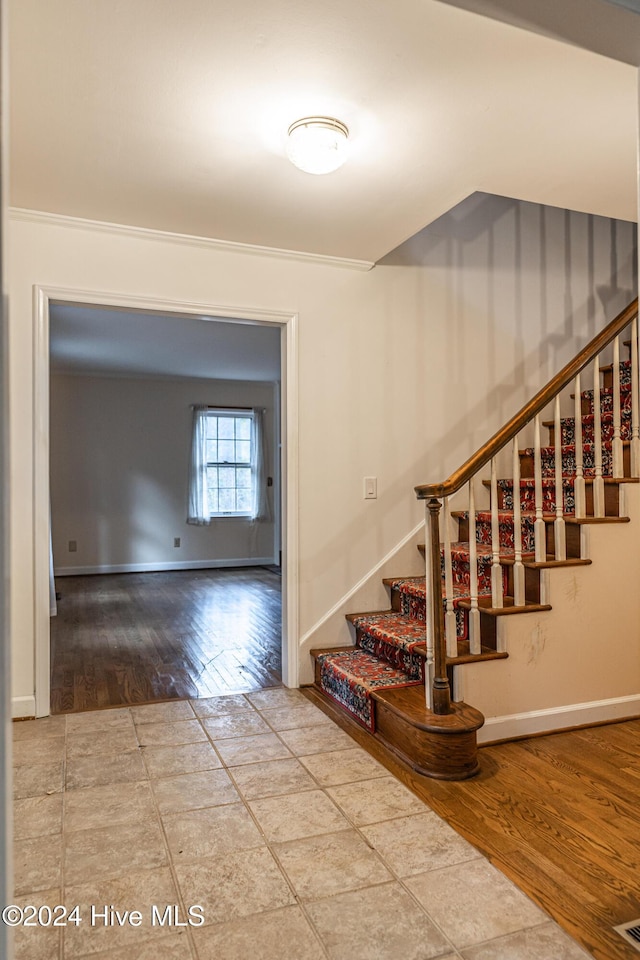 102 James Creek Rd, Southern Pines, NC 28387 - staircase with wood finished floors and baseboards