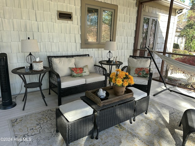 view of sunroom