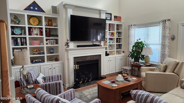 living room featuring hardwood / wood-style floors