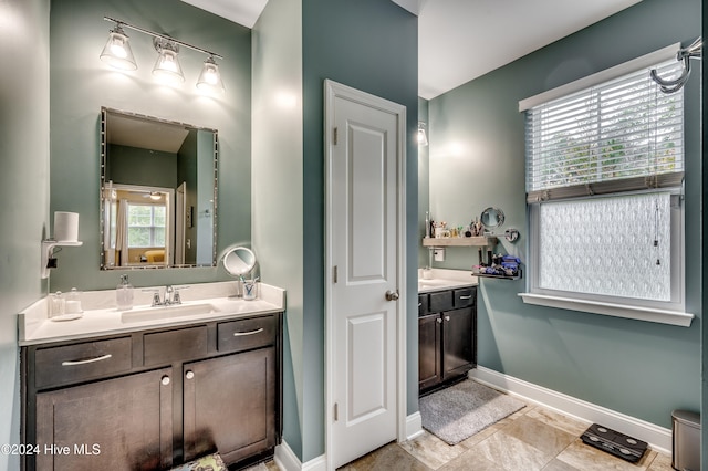 bathroom featuring vanity