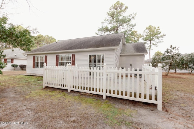 view of front of property with a deck