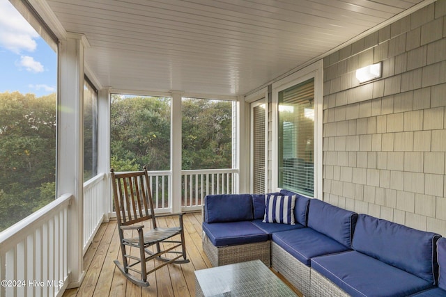 sunroom / solarium featuring a wealth of natural light