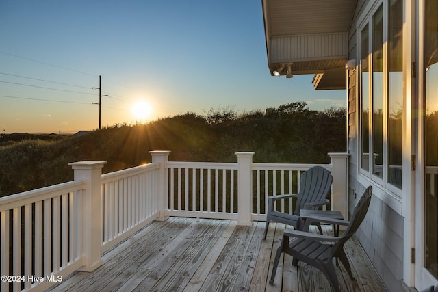 view of deck at dusk