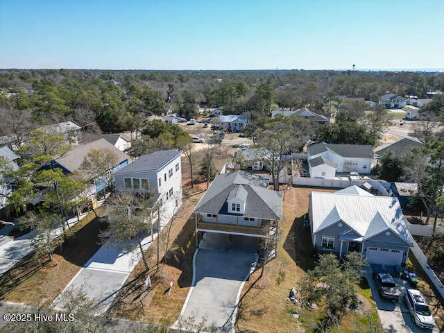 aerial view with a residential view