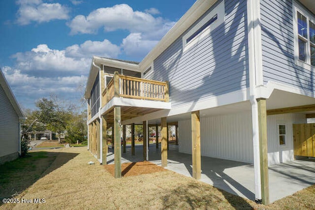 exterior space with a carport