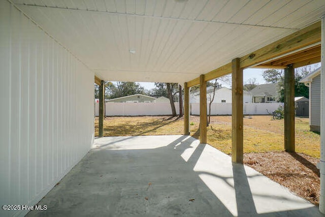 view of patio featuring a fenced backyard