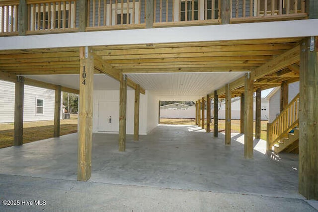 view of patio with stairs