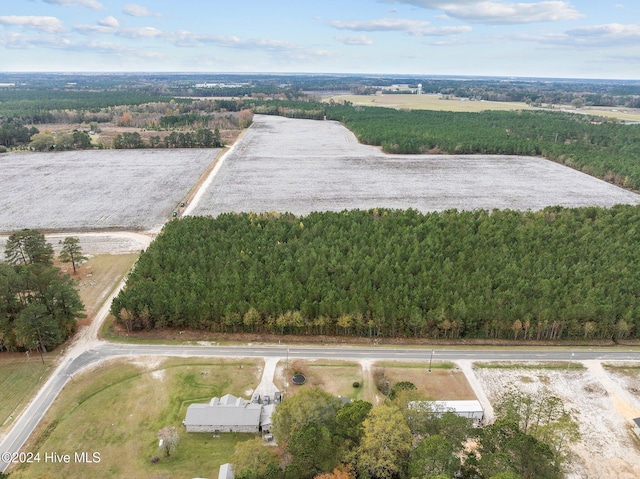 aerial view with a rural view