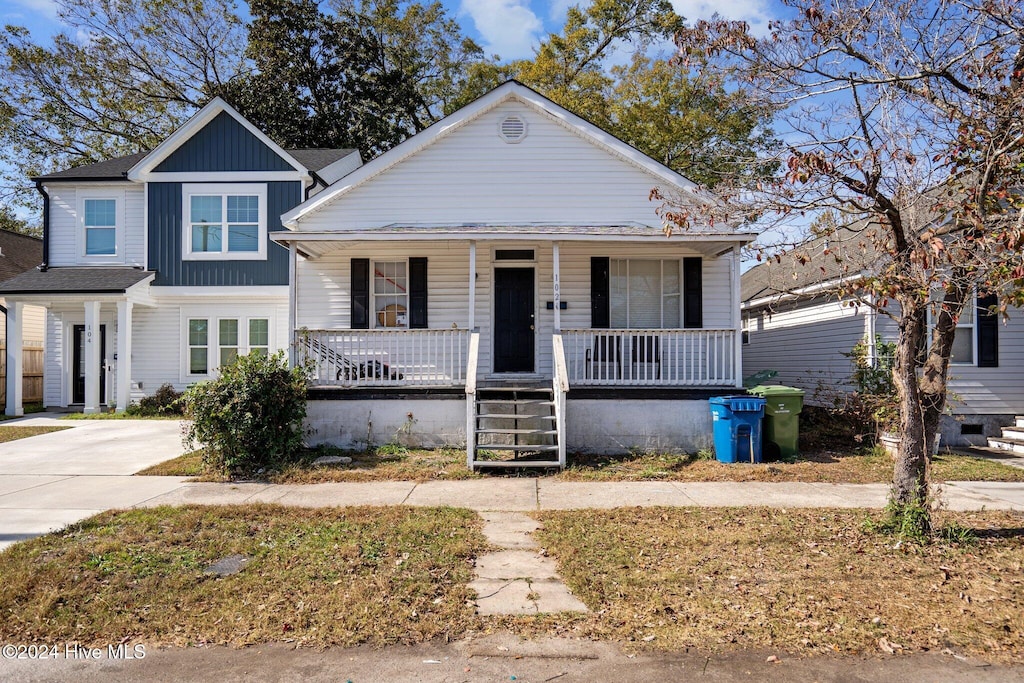 bungalow-style home featuring a porch