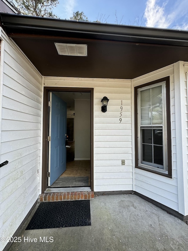 view of doorway to property