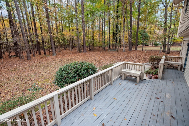 view of wooden terrace