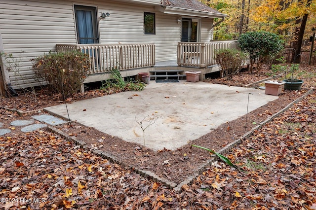 view of patio / terrace with a deck