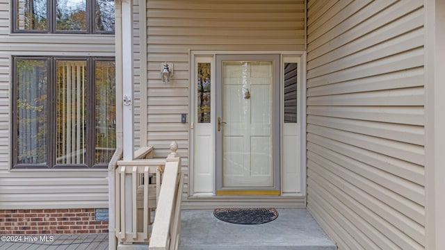 view of doorway to property