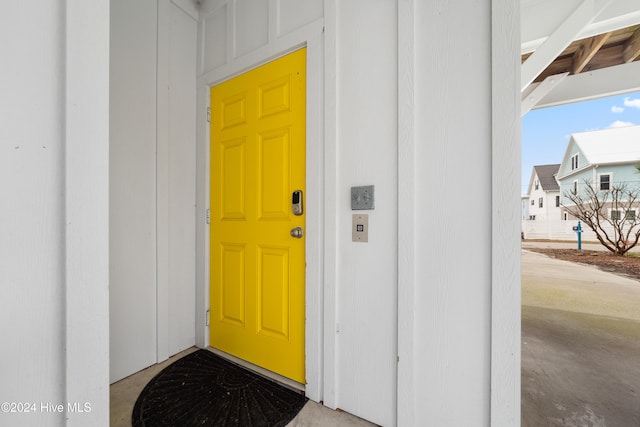 view of doorway to property