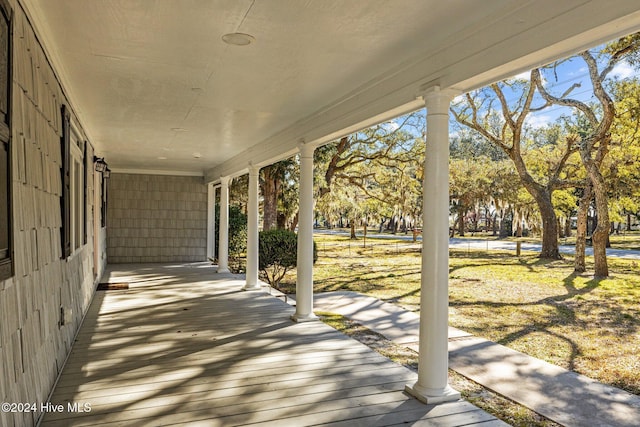 view of patio / terrace featuring covered porch