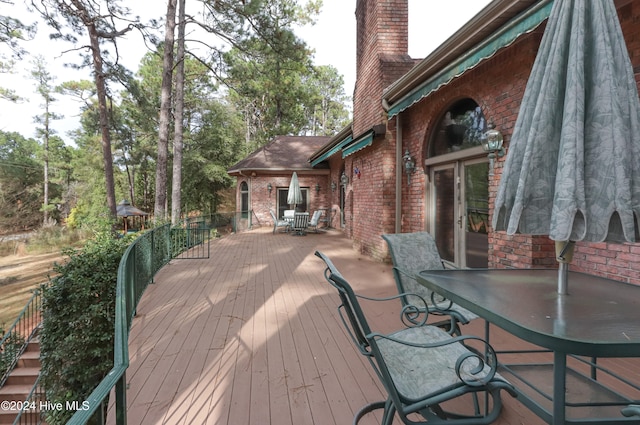 view of wooden terrace