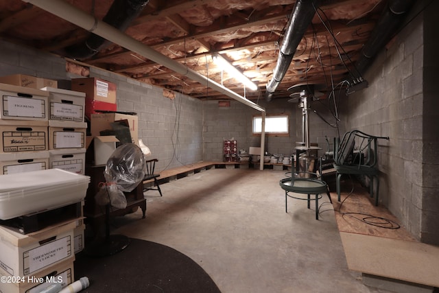 view of basement