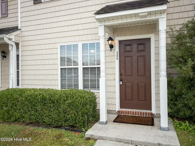 view of doorway to property