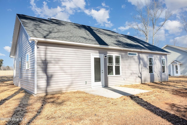 rear view of house featuring a patio