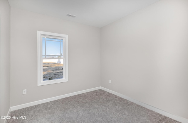 view of carpeted spare room