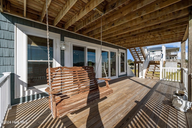 view of wooden deck