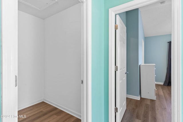 interior space with wood-type flooring