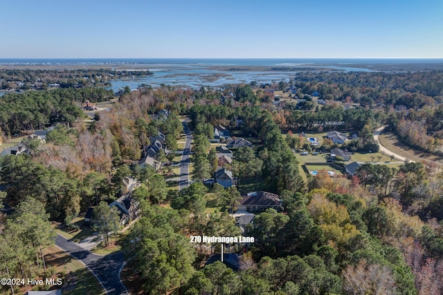 270 Hydrangea Ln, Hampstead, NC 28443 - aerial overview of property's location with a forest