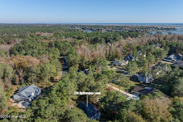 270 Hydrangea Ln, Hampstead, NC 28443 - aerial overview of property's location featuring a heavily wooded area