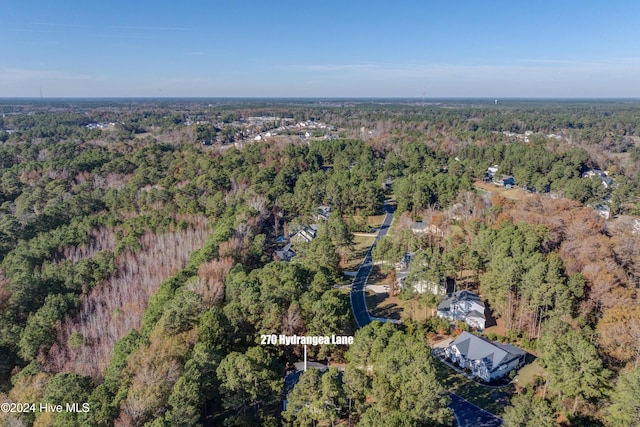 270 Hydrangea Ln, Hampstead, NC 28443 - aerial view of property and surrounding area with a heavily wooded area