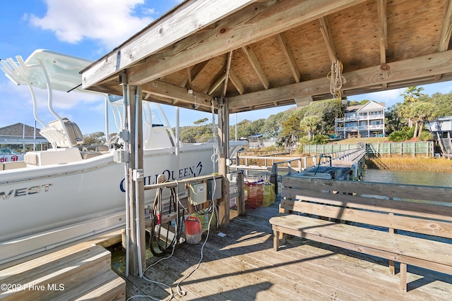 view of dock