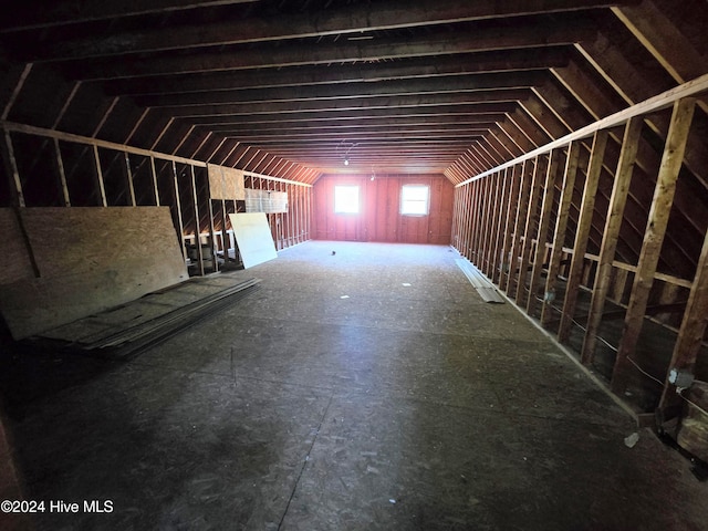 view of attic