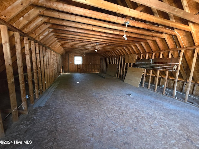 view of attic