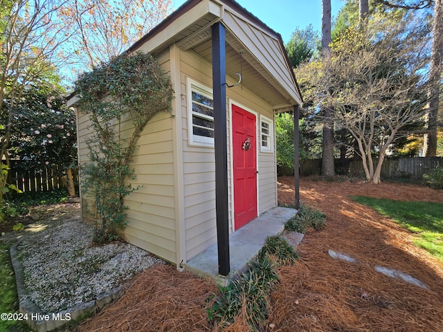 view of outdoor structure