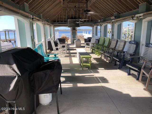 view of patio / terrace with ceiling fan