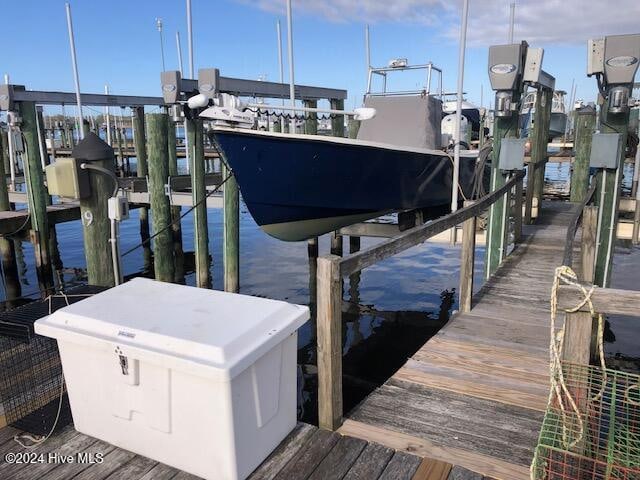 view of dock area