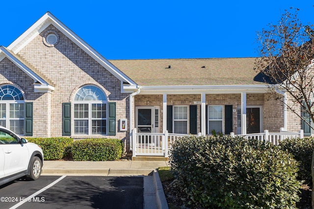 view of front of property with a porch