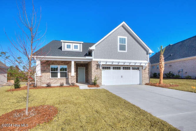 view of front of home with a front yard