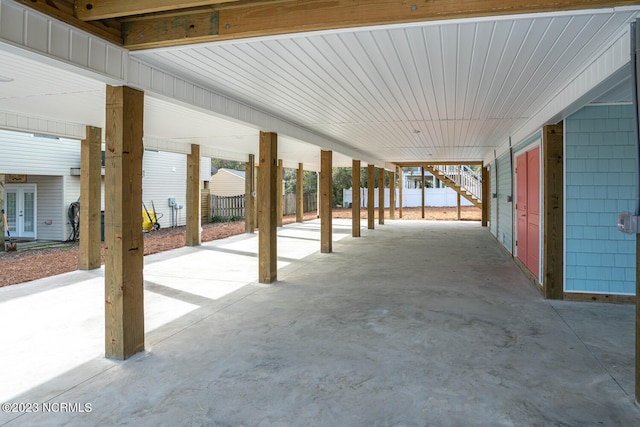 view of patio / terrace with a carport