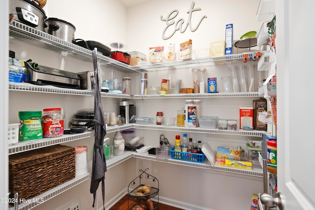 view of pantry