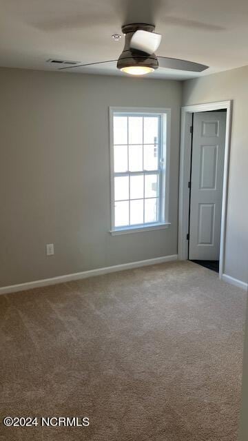 view of carpeted spare room