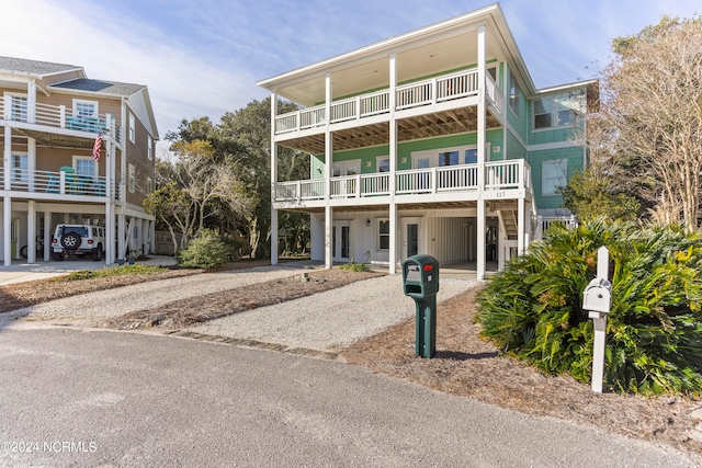 view of coastal inspired home